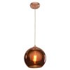 Access Lighting Glow, Pendant, Brushed Copper Finish, Copper Glass 28101-BCP/CP